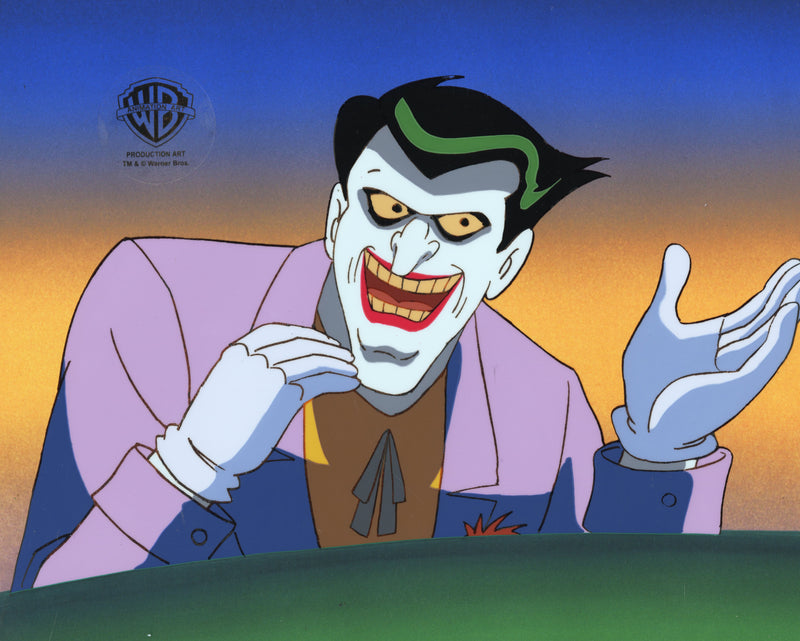 Batman The Animated Series Original Production Cel with Matching Drawing: Joker