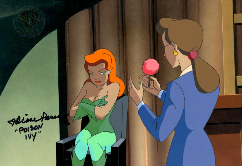 Batman The Animated Series Original Production Cel Signed by Diane Pershing: Poison Ivy, Janet Van Dorn