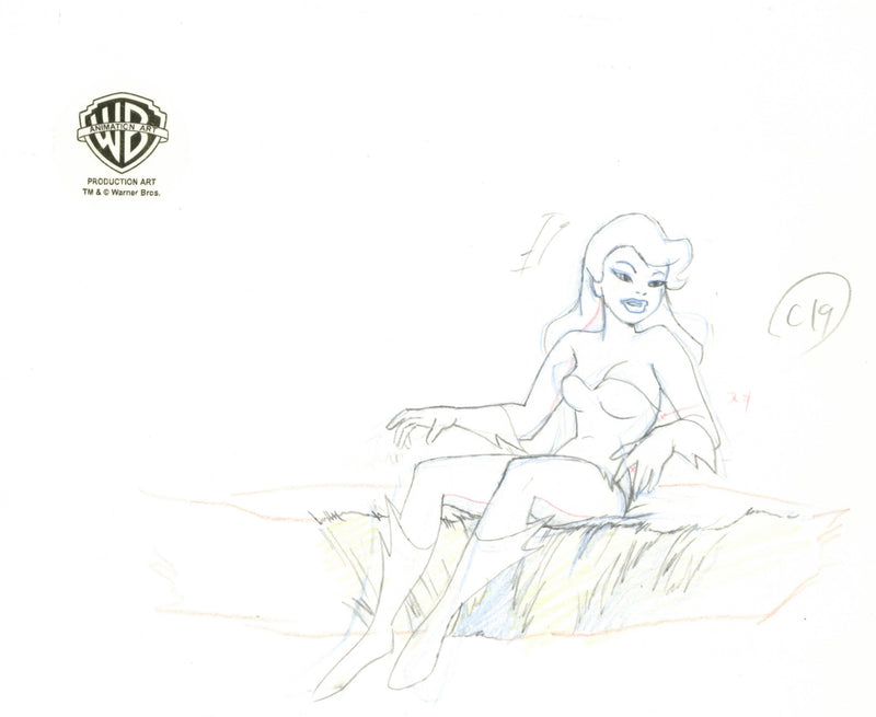 Batman The Animated Series Original Production Drawing: Poison Ivy