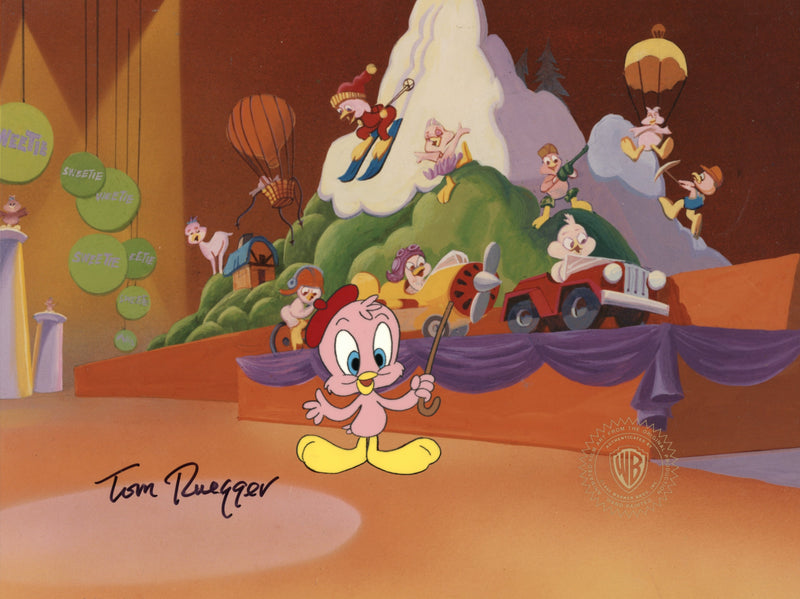 Tiny Toons Original Production Cel Signed by Tom Ruegger: Sweetie Bird