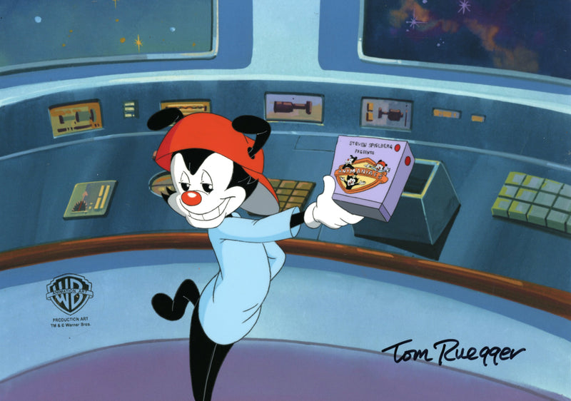 Animaniacs Original Production Cel Signed by Tom Ruegger: Wakko