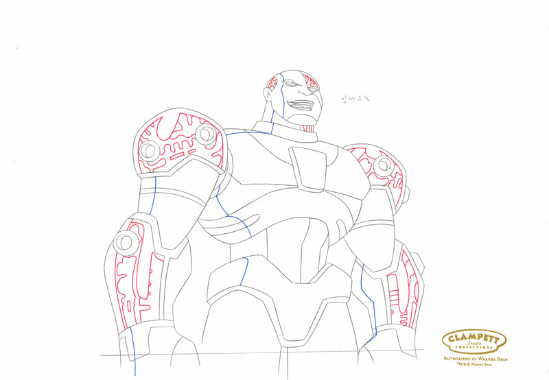 Teen Titans Original Production Drawing: Cyborg