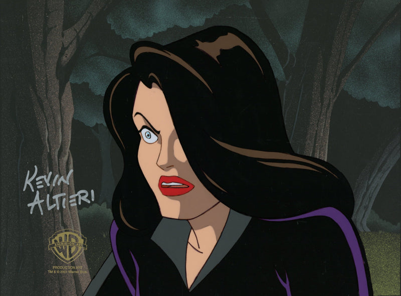 Batman The Animated Series Original Production Cel Signed by Kevin Altieri On Original Background: Talia Al Ghul