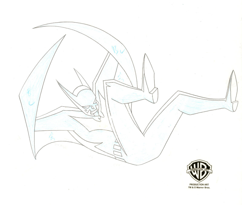 Batman Beyond Original Production Cel with Matching Drawing: Batman