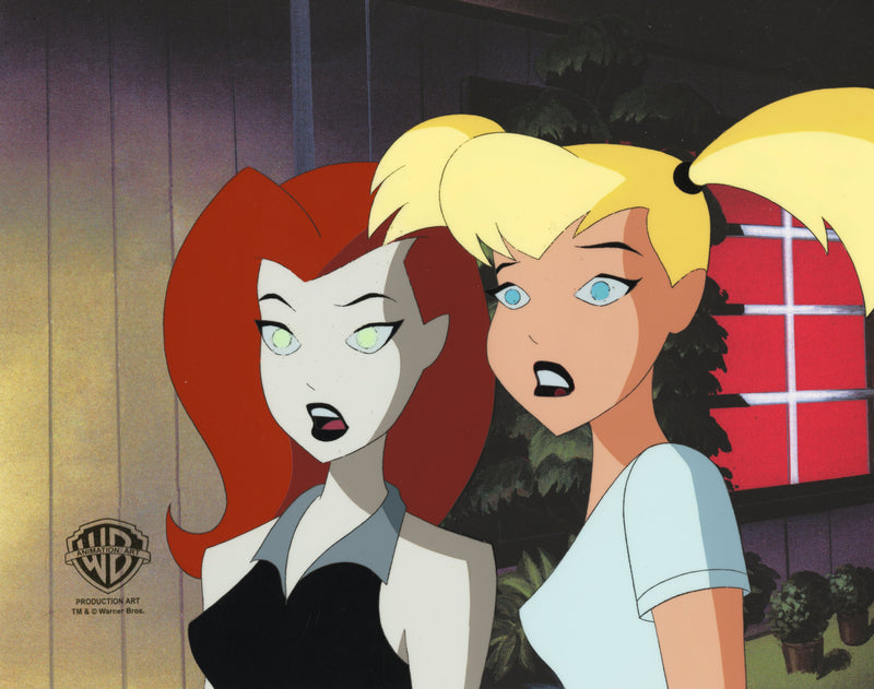 The New Batman Adventures Original Production Cel: Harley Quinn and Poison Ivy