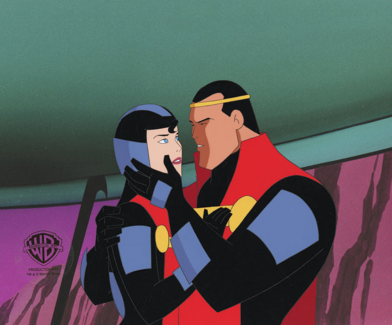 Superman the Animated Series Original Production Cel: Jor-El and Lara-El