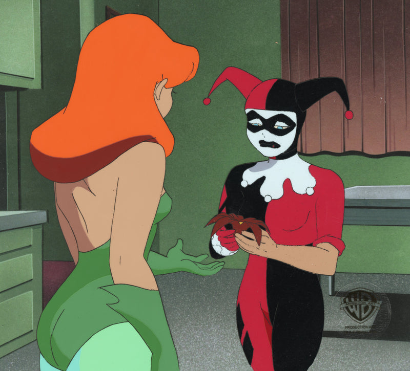 Batman The Animated Series Original Production Cel: Harley Quinn and Poison Ivy
