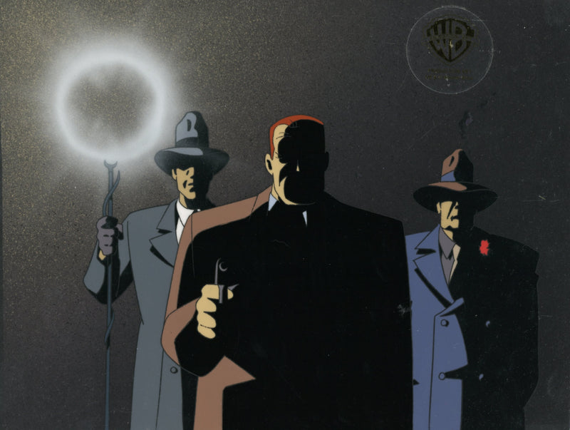 Batman The Animated Series Original Production Cel On Original Background: Roland Daggett