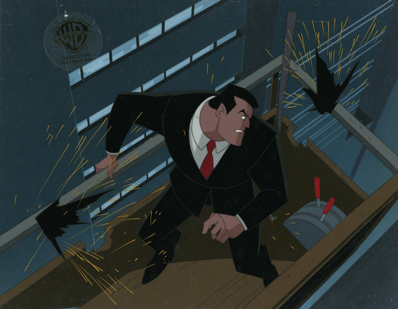 Superman the Animated Series Original Production Cel on Original Background: Bruce Wayne