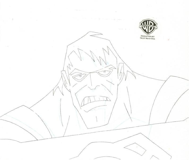 Superman the Animated Series Original Production Cel with Matching Drawing: Bizarro