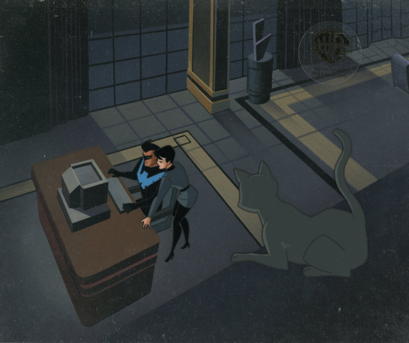 The New Batman Adventures Original Production Cel on Original Background: Nightwing, Selina Kyle