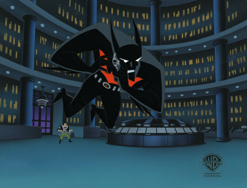 Batman Beyond Original Production Cel on Original Background with Matching Drawings: Batman, Mad Stan