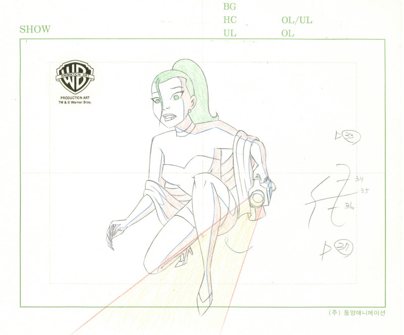 Batman Beyond Original Production Drawing: Dana Tan