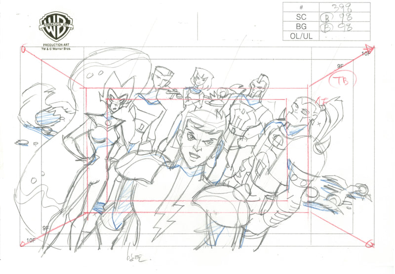 Legion of Super Heroes Original Production Drawing: Legion of Super Villains