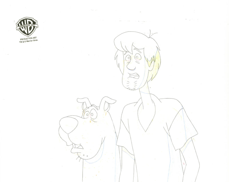 Scooby-Doo and the Witch's Ghost Original Production Cel and Drawing Signed by Bob Singer: Scooby, Shaggy