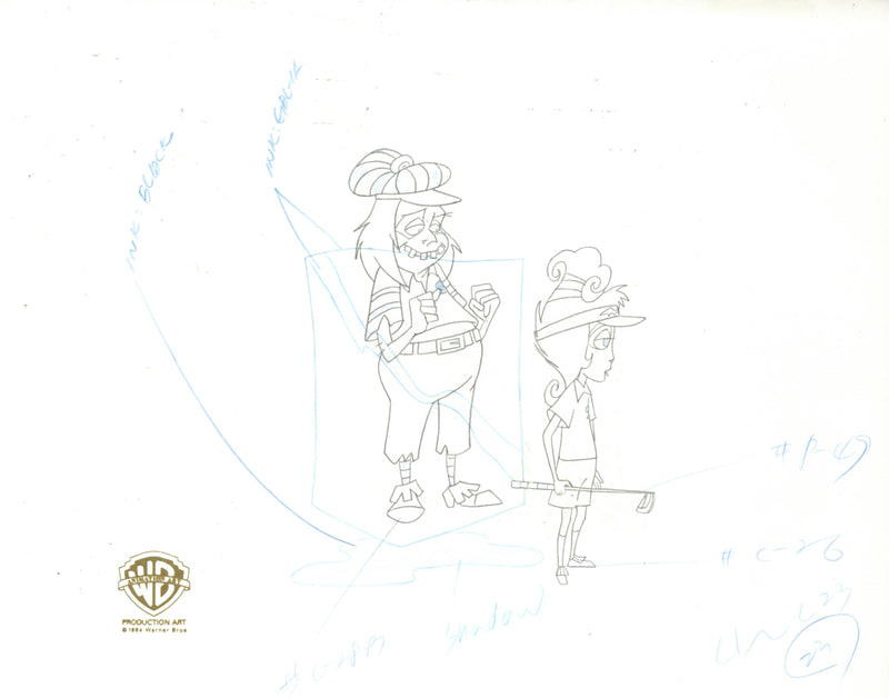 Beetlejuice The Animated Series Original Production Cel with Matching Drawing: Beetlejuice, Lydia