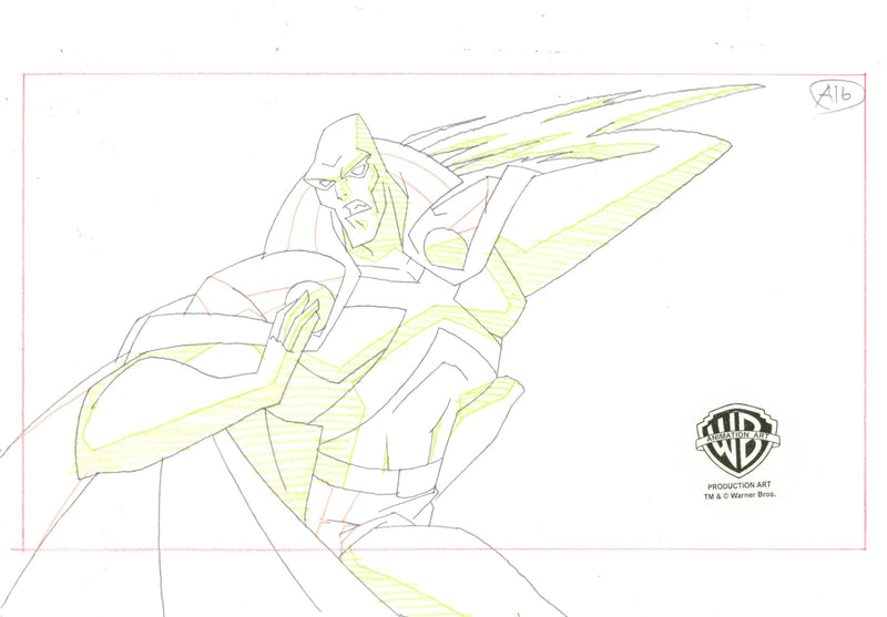 Justice League Original Production Drawing: Martian Manhunter