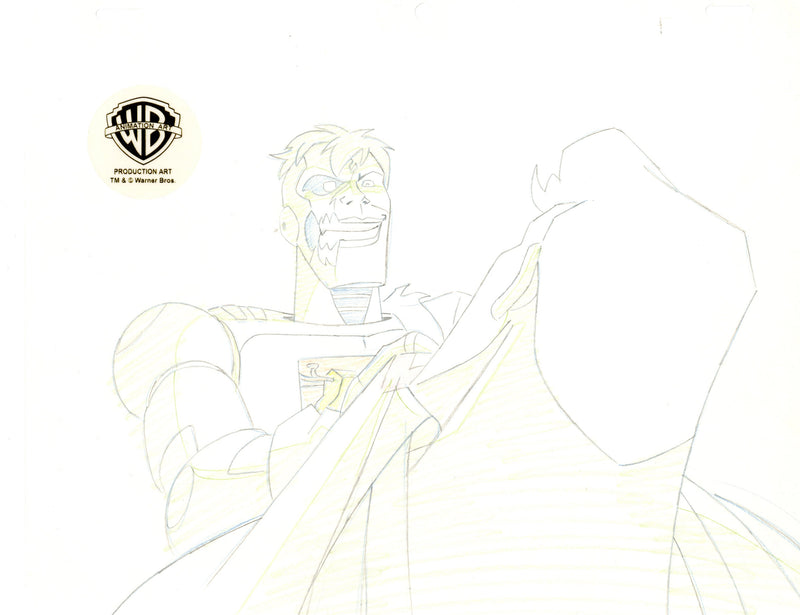Superman The Animated Series Original Production Drawing: Superman, Metallo