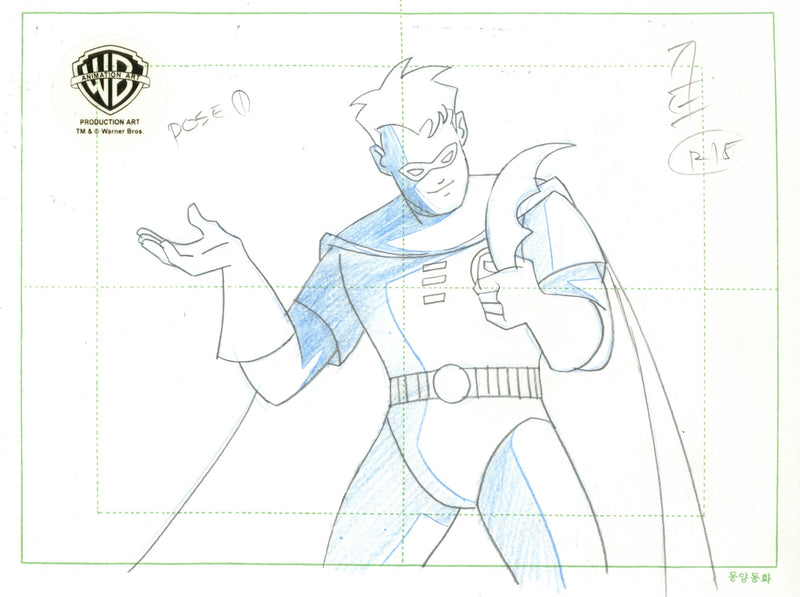 Batman The Animated Series Original Production Drawing: Robin