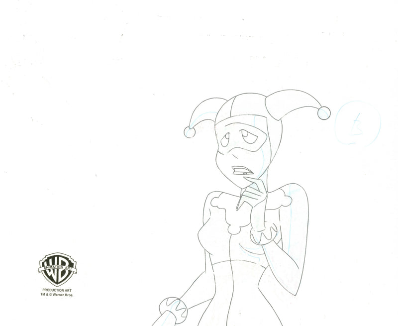 The New Batman Adventures Original Production Cel with Matching Drawing: Harley Quinn