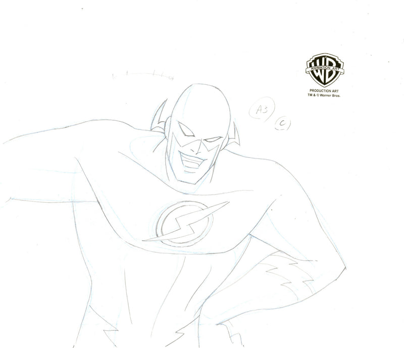 Superman The Animated Series Original Production Drawing: The Flash