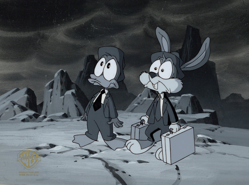 Tiny Toons Original Production Cel on Original Background: Plucky, Buster