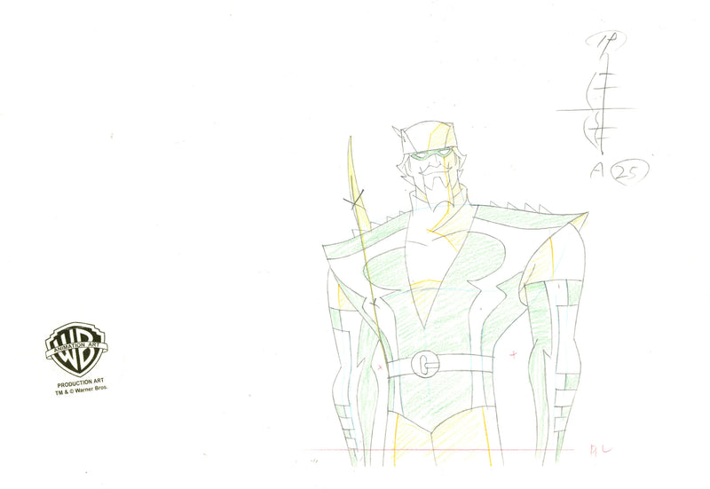 Justice League Unlimited Original Production Drawing: Green Arrow