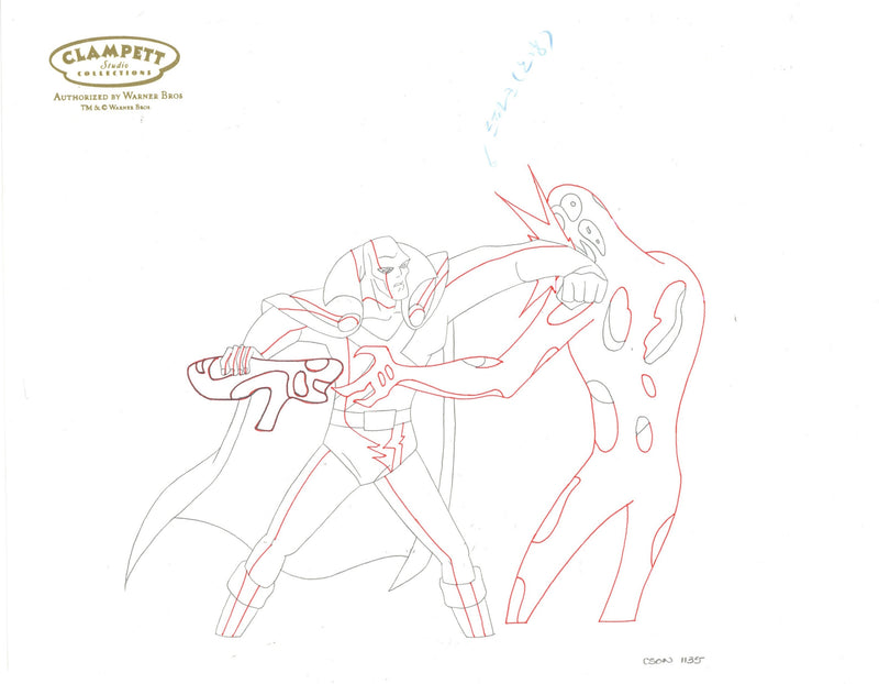 Justice League Original Production Drawing: Martian Manhunter