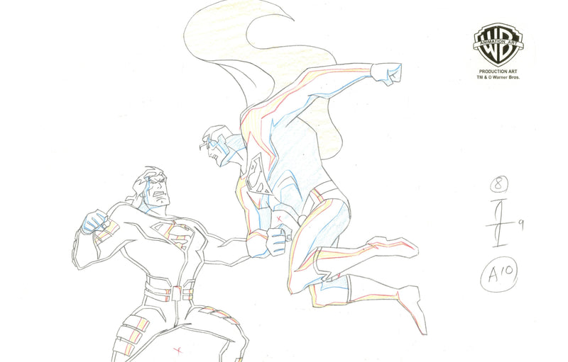 Superman Doomsday Original Production Drawing: Superman, Superman Clone