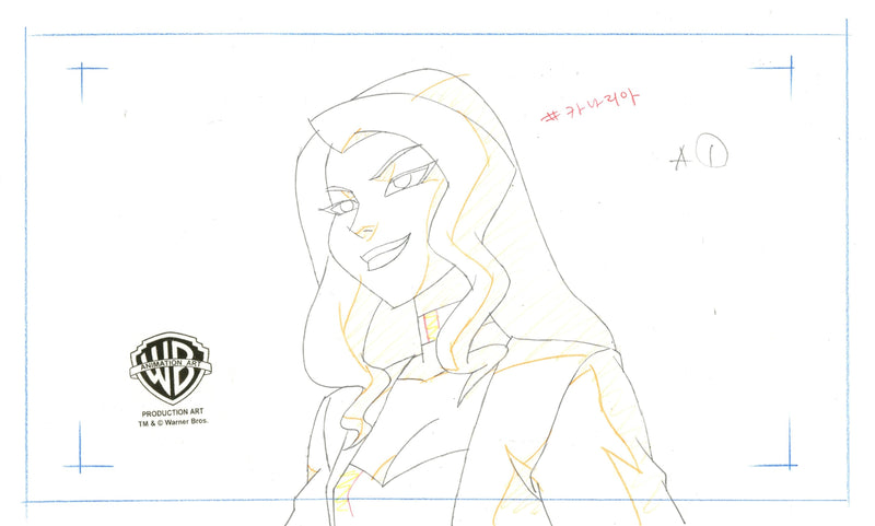 Justice League Unlimited Original Production Drawing: Black Canary