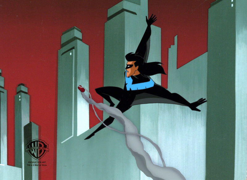 The New Batman Adventures Original Production Cel with Matching Drawing: Nightwing