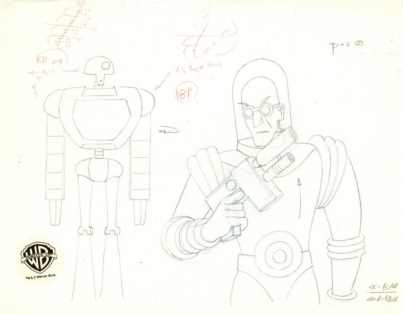 Batman The Animated Series Original Production Drawing: Mr. Freeze