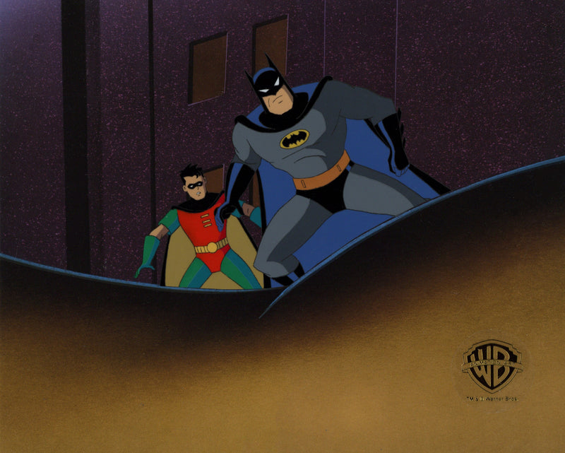 Batman The Animated Series Original Production Cel: Batman, Robin