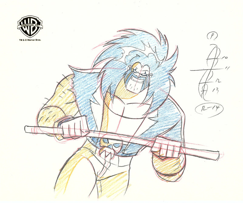 Superman The Animated Series Original Production Drawing: Lobo