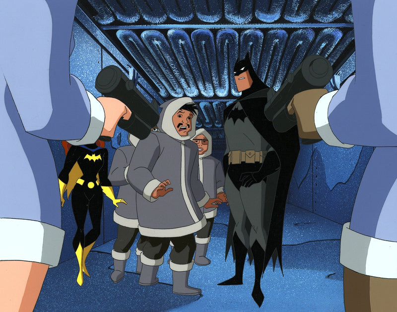 The New Batman Adventures Original Production Cel on Original Background: Batman, Batgirl, Doctors