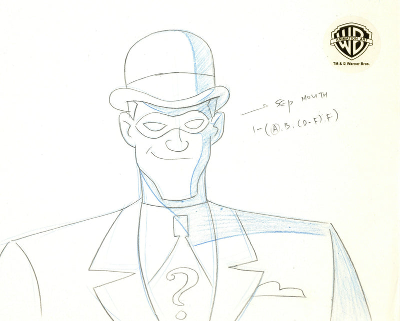 Batman The Animated Series Original Production Drawing: Riddler