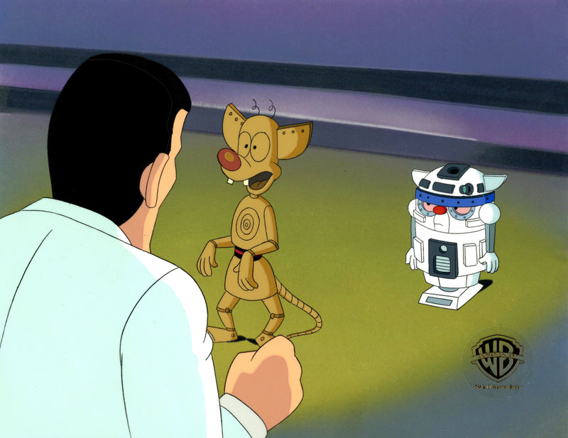 Pinky And The Brain Original Production Cel with Matching Drawings: 3-PinkEO, Brain2-Me2