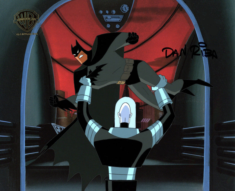 The New Batman Adventures Original Production Cel Signed by Dan Riba: Batman, Mr. Freeze