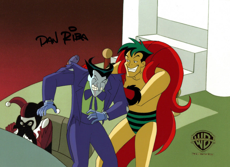The New Batman Adventures Original Production Cel Signed by Dan Riba: Joker, Creeper