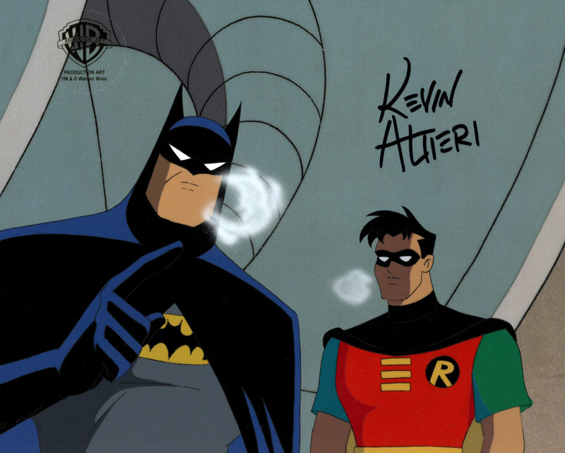 Batman The Animated Series Original Production Cel Signed By Kevin Altieri: Batman, Robin