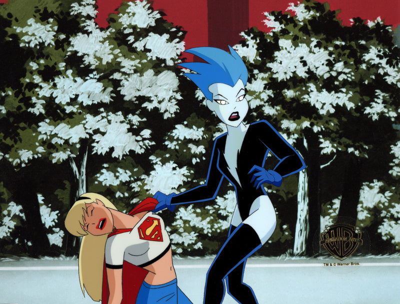 The New Batman Adventures Original Production Cel with Matching Drawing: Supergirl, Livewire