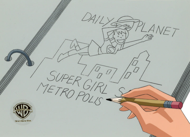 The New Batman Adventures Original Production Cel: Supergirl Drawing