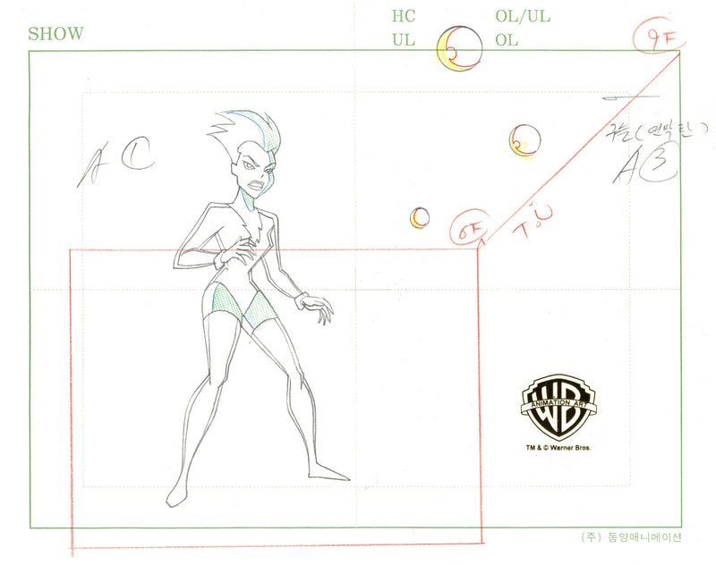 The New Batman Adventures Original Production Drawing: Livewire
