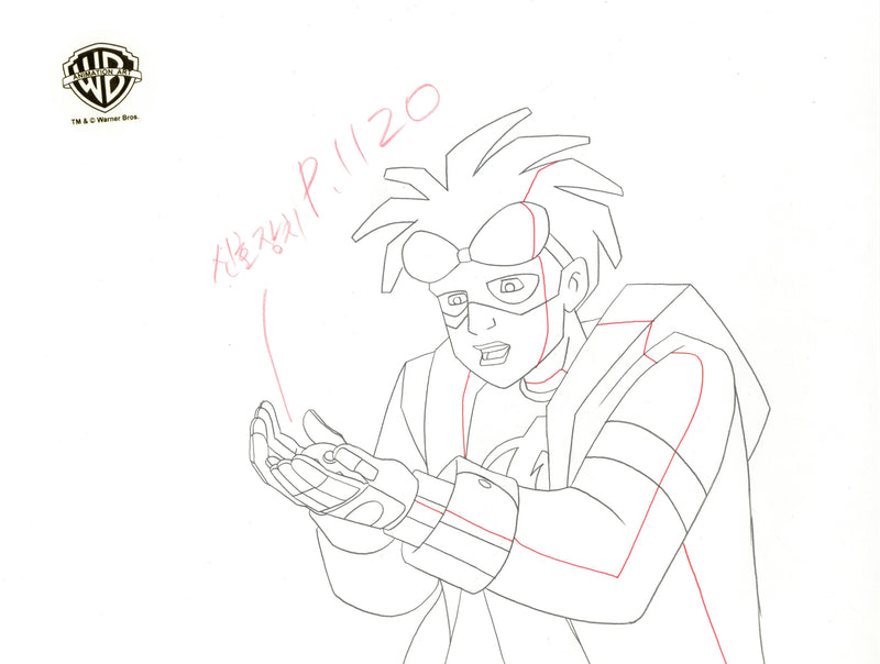 Static Shock Original Production Drawing: Static