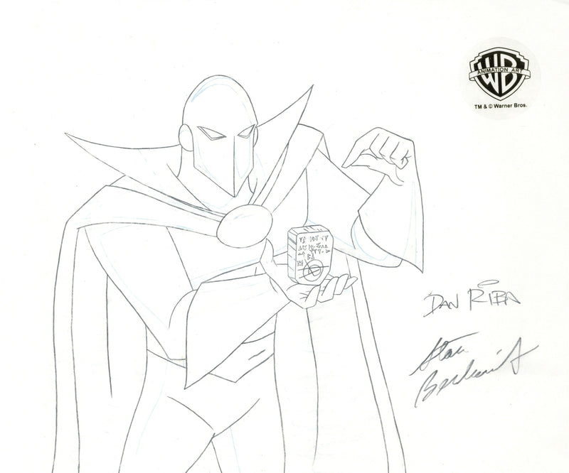 Superman The Animated Series Original Production Drawing Signed by Dan Riba and Stan Berkowitz: Dr. Fate