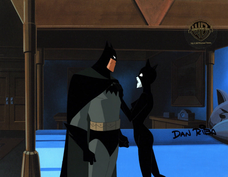 The New Batman Adventures Original Production Cel Signed by Dan Riba: Batman, Catwoman