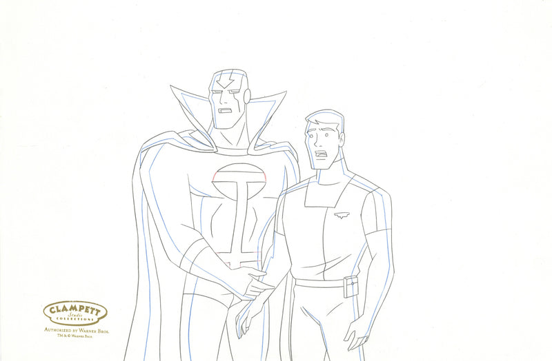 Justice League Unlimited Original Production Drawing: Red Tornado, Watchtower Worker