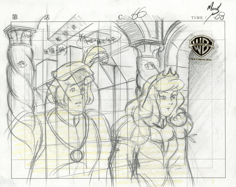 Scooby-Doo and the Witch's Ghost Original Production Drawing: Fred, Daphne