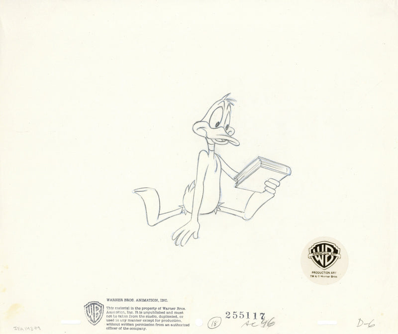 Quackbusters Original Production Drawing: Daffy Duck