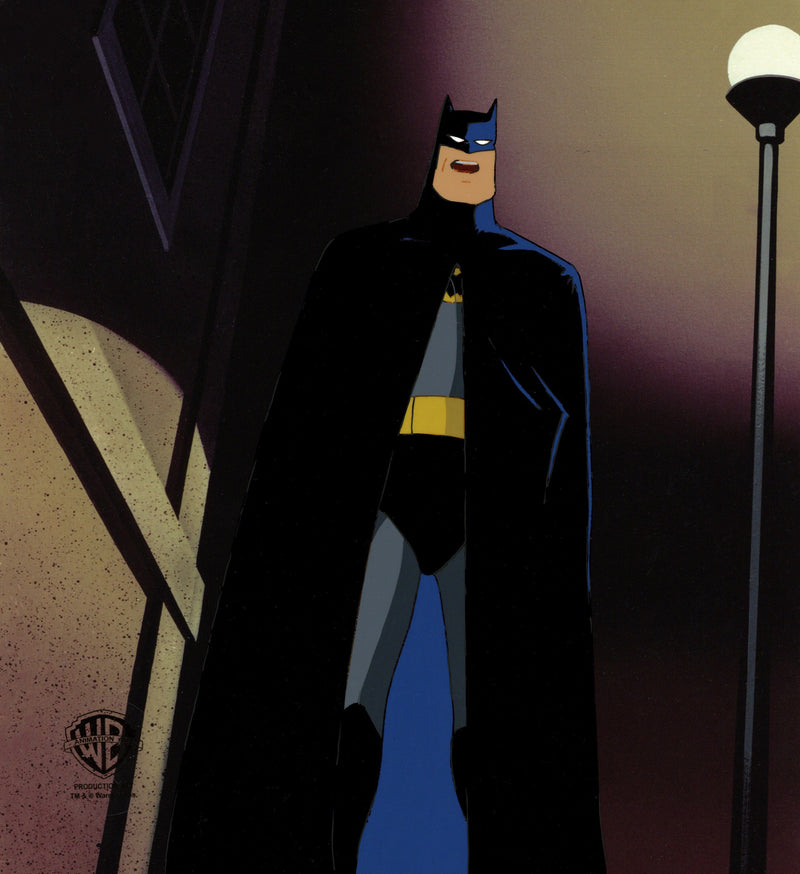 Batman The Animated Series Original Production Cel with Matching Drawing: Batman